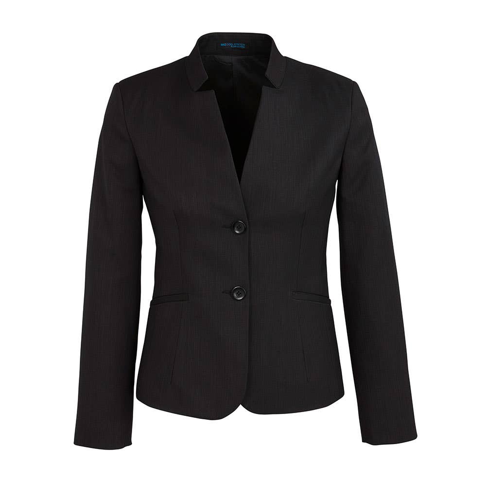 Ladies Jacket With Reverse Lapel - 14 36015340 60113-BLK-14