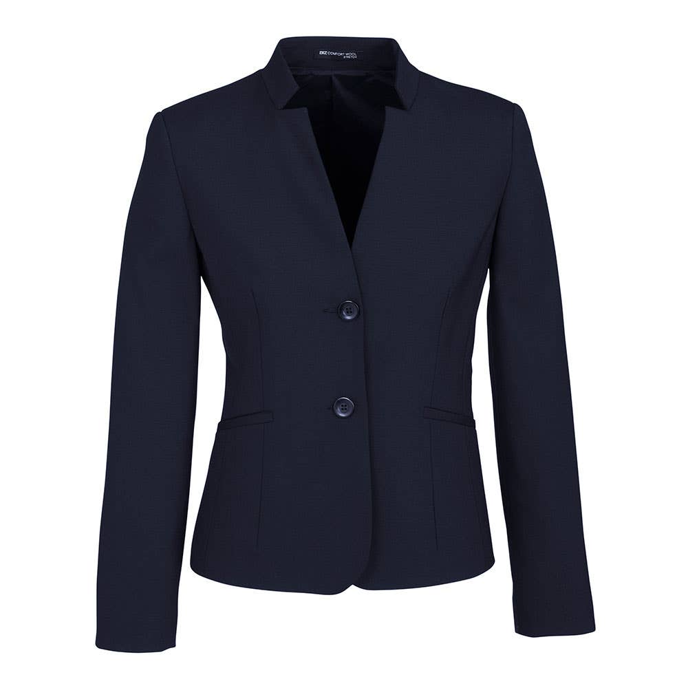 Reverse Lapel Jacket Ladies Navy - 12 36015398 64013-NAV-12