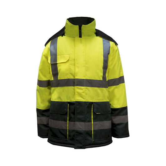 HI VIS REFLECTIVE FREEZER JACKET YELLOW/GREEN LARGE 532245 WFJ001-LARGE]