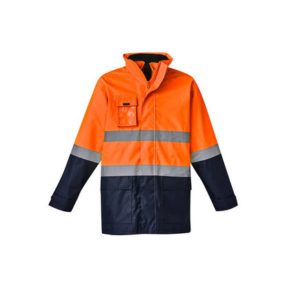 Mens Hi Vis Basic 4 In 1 Waterproof Jacket 7XL Orange/Navy_542430_ZJ220 7XL
