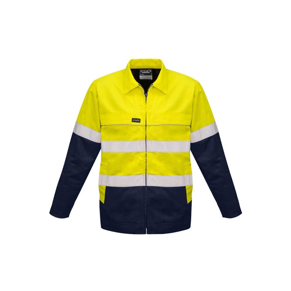 Mens Hi Vis Cotton Drill Jacket Y/N  L 464454 ZJ590-Y/N-L