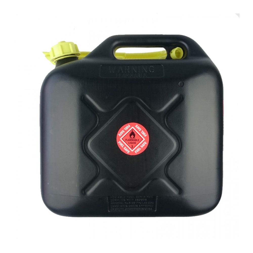 Plastic Jerry Can 10L Black 187436 FC10B