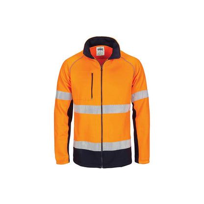 HI VIS 2 Tone Full Zip Fleecy Sweat Shirt CSR Orange/Navy 3726 DNC 2XL 402188 3726-O/N-2XL