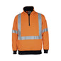 Hi-vis 1/2 Zip Cotton Jumper Orange X-back Taped Large DNC 3952_572404_3952-O-L