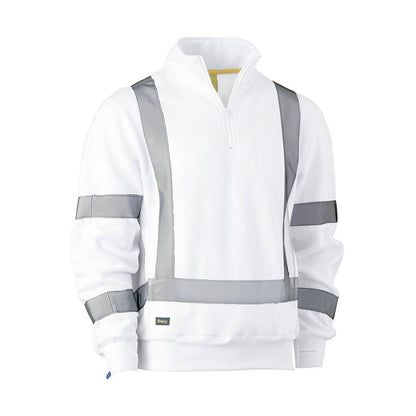 Jumper Pullover Poly Cotton Fleece 300gsm Tape White 2XL Bisley 40007779 BK6321XT BWHT2XL