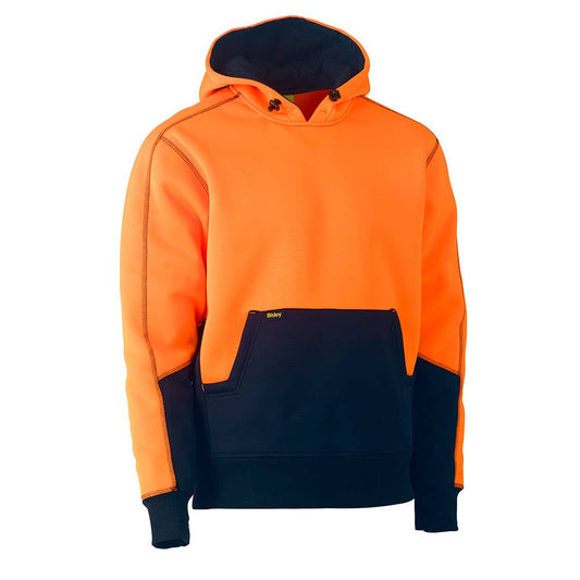 Jumper Hoodie Poly Fleece 300gsm Hi Vis Orange/Navy 2XL Bisley_40008573_BK6619_TT052XL