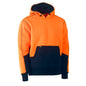 Jumper Hoodie Poly Fleece 300gsm Hi Vis Orange/Navy 2XL Bisley_40008573_BK6619_TT052XL