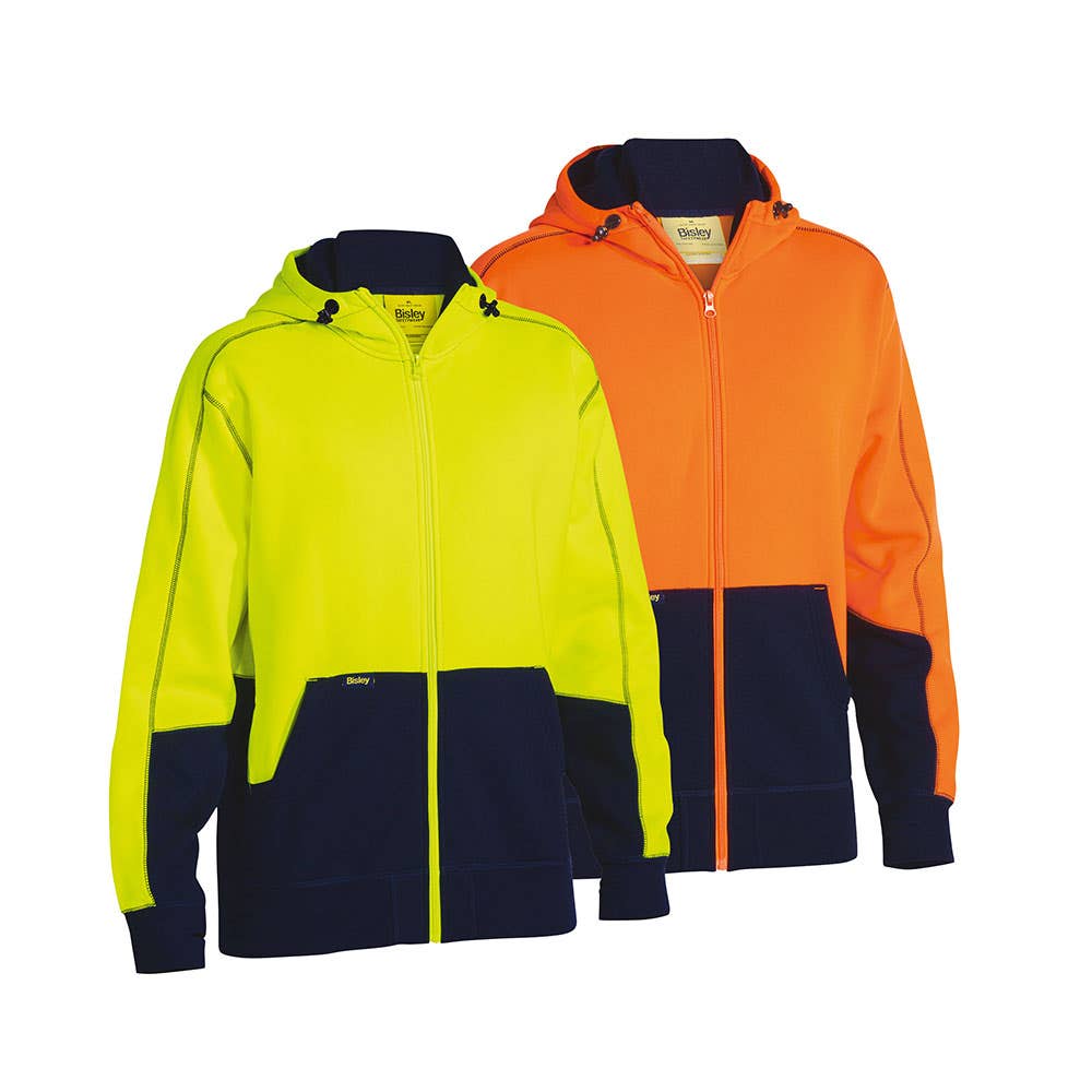 BK6819 Hi-Vis Zip Front Fleece Hoodie 300gsm ELECBK6819 ELECBK6819