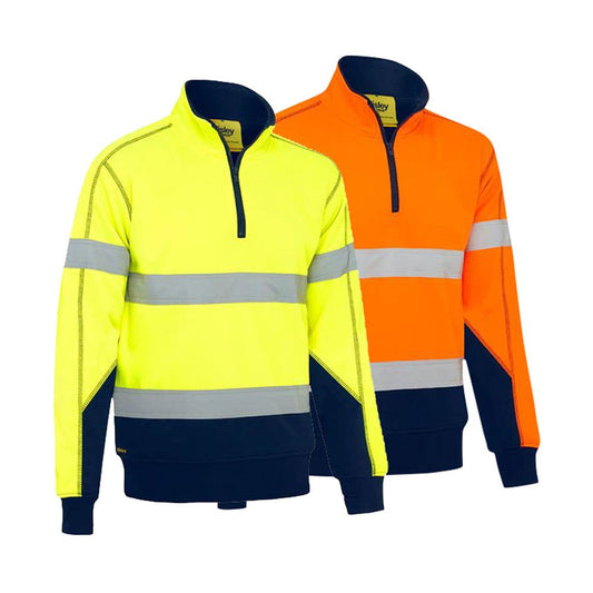 AMEAUBK6987T Hi-Vis Taped Fleece Pullover With Sherpa Lining AMEAUBK6987T