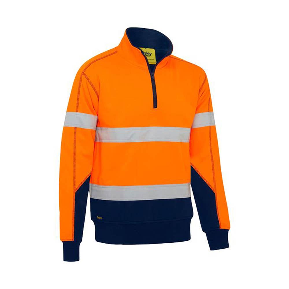 Jumper Taped Hi-Vis Fleece Pullover Sherpa Lining Bisley 2XL Orange/Navy 40022072 BK6987T TT052XL