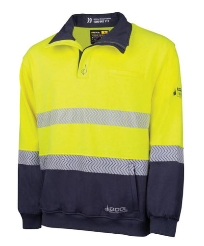 BW2350T1 Hi-Vis FR PPE2 Water Repellent Taped Fleece Jumper_BW2350T1