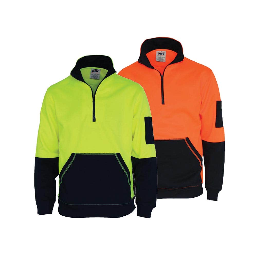 3724 Super Fleecy Hi-Vis Jumper Two Tone With Closed Front 300gsm 3724