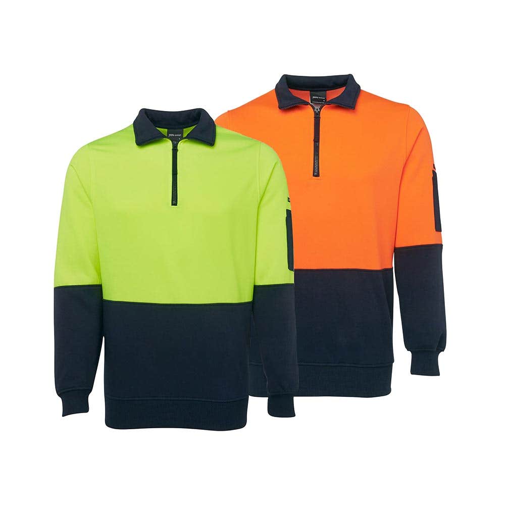 6HVFH Hi-Vis Half Zip Fleecy Pullover 280gsm_JB6HVFH