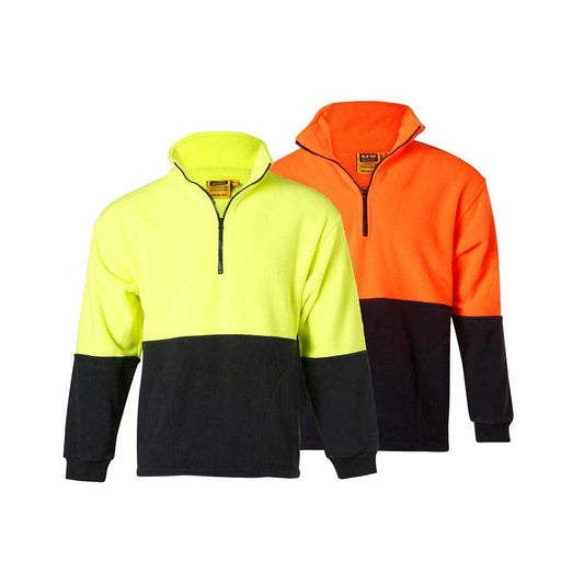 SW07 Fleecy Hi-Vis Jumper Hi-Vis Two-Tone Closed Front 300gsm SW07