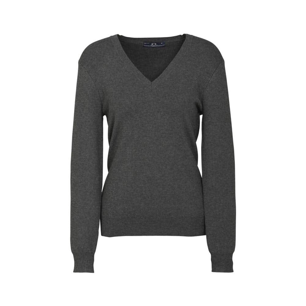 V Neck Pullover Ladies Charcoal - L_36017546_LP3506-CHA-L