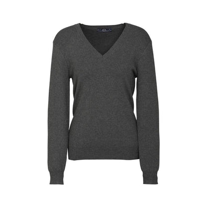 V Neck Pullover Ladies Charcoal - L_36017546_LP3506-CHA-L