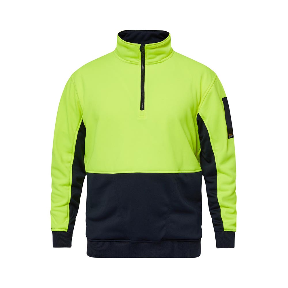 Jumper HIVIS HALF ZIP PULLOVER  2XLYellow/Navy WT8012 Y/N 2XL 40044892 WT8012 Y/N 2XL