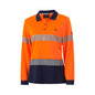 K44223 Ladies Workcool Spliced L/S Taped Polo King Gee K44223