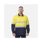 Shirt Closed Front L/S Cotton 190gsm Tape Yellow/Navy 2XL KingGee_40080278_K54325-Y/N-2XL