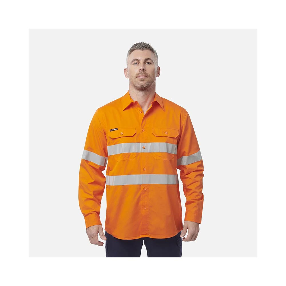 Shirt Workcool L/S Ripstop Cotton 145gsm Tape Orange 2XL KingGee_40080323_K54915-ORA-2XL