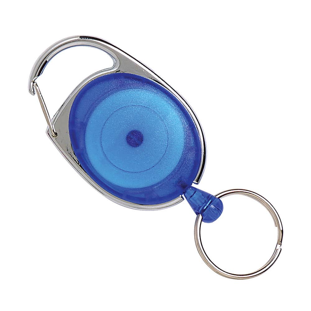 Retractable Snap Lock Key Holder Blue 25mm 4 Pack 325055102 9806001