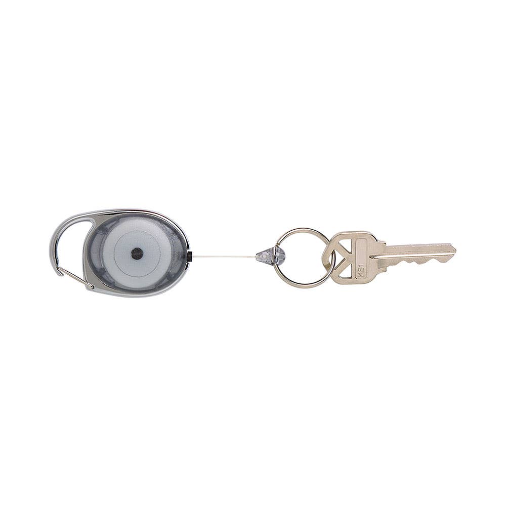 Retractable Snap Lock Key Holder Charcoal 25mm 4 Pack 325055111 9806011