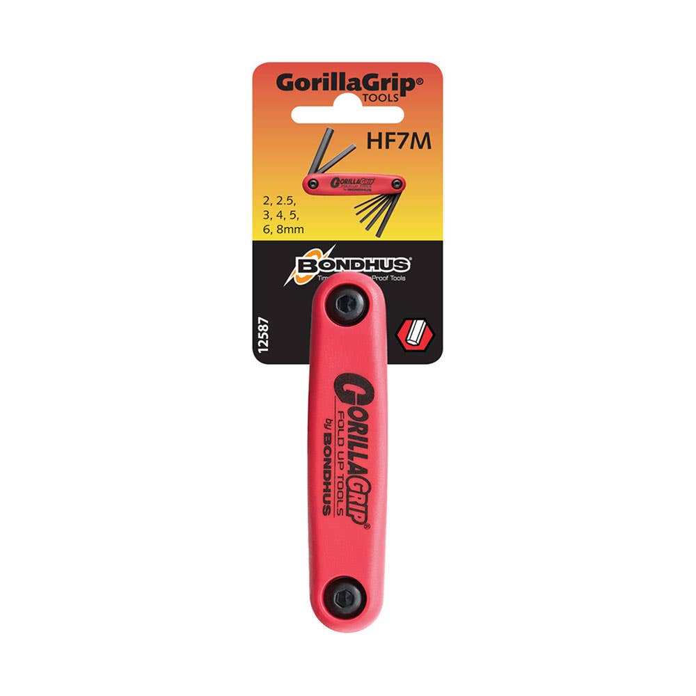 7 Piece GorillaGrip&reg; Hex Key Set Metric 2-8mm 2321006 BD12587
