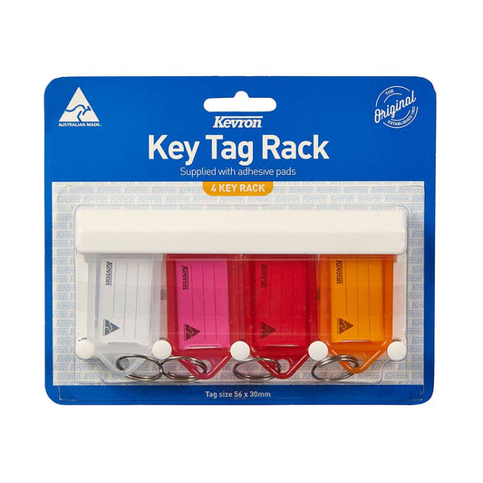 Kevron Key Tag Rack 4 Capacity With Tags Assorted 387122300 54540