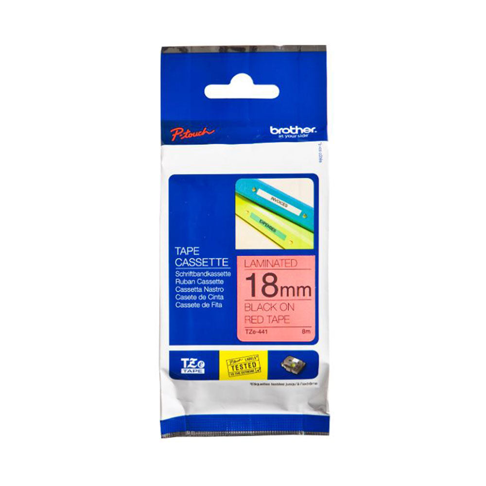 Brother Tape Ptouch TZE-441 Black/Red 18mm_1012737_BTZ441