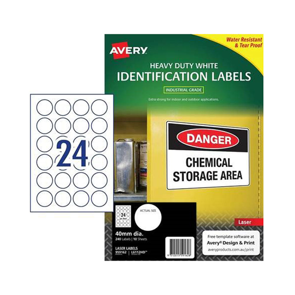 Avery Labels L6112 40mm Round 24up Heavy Duty White_1055667_24882