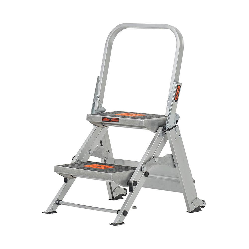 2 Step Safety Aluminium Step Ladder 0.45m 150kg 91130181 10210A-440