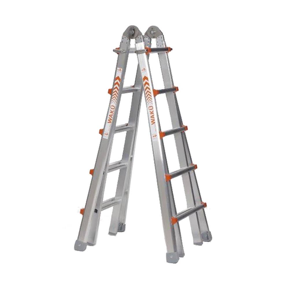 Waku TL18 Aluminium Telescopic Ladder 2.4 - 5.3m 40037132 102