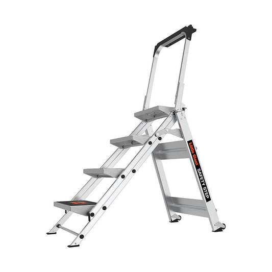 4 Step Safety Aluminium Step Ladder 0.90m 150kg 91130183 10410A-440