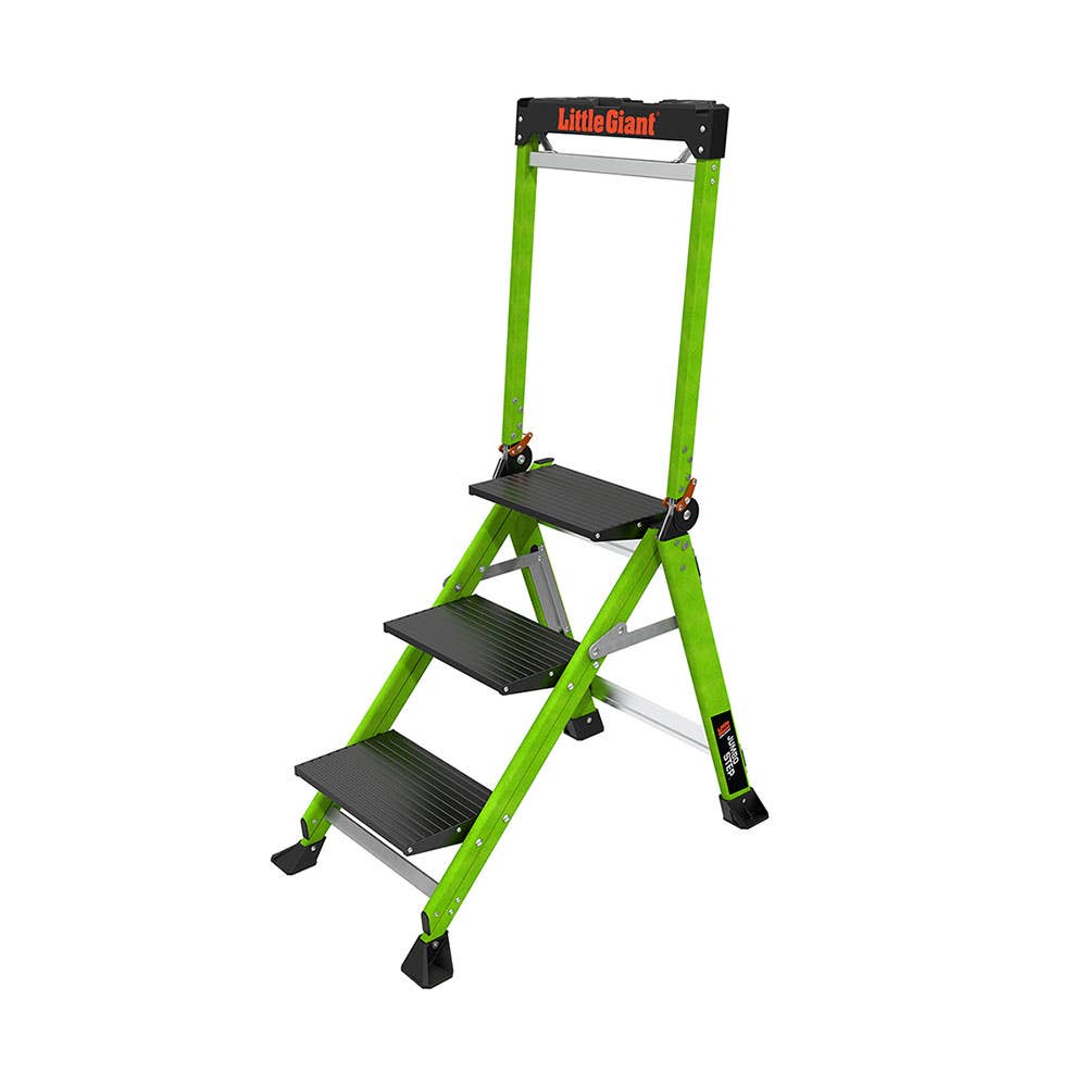 3 Step Jumbo Fibreglass Safety Step Ladder 0.65m 40038256 11933