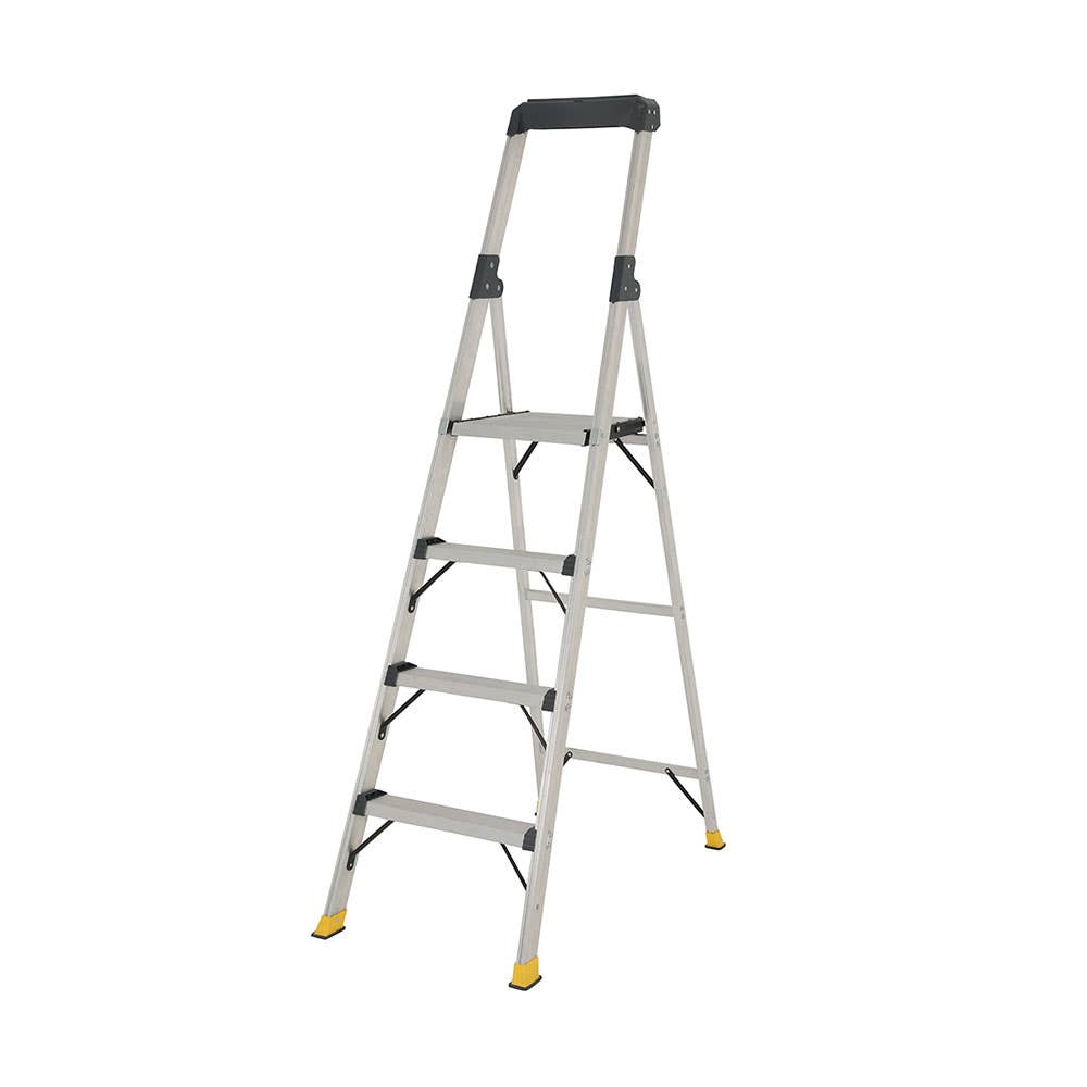 Retail & Office Aluminium Platform Ladder 4 Steps 1.13m 120kg 508101 FS13870