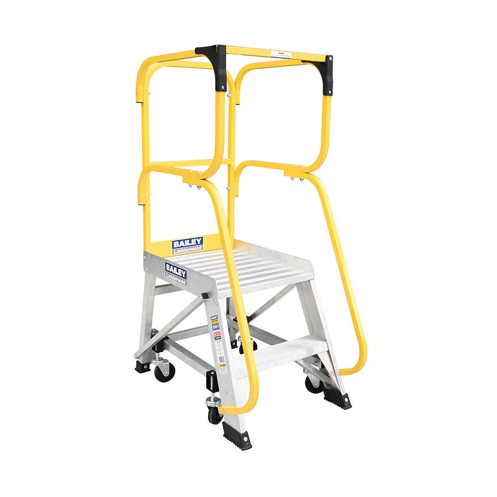Aluminium Order Picking Platform 2 Steps 0.5m 150kg 40023608 FS13873