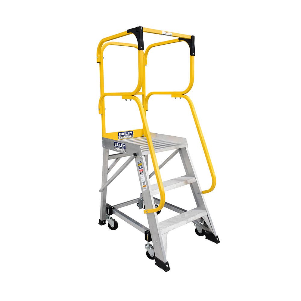 Aluminium Order Picking Platform 3 Steps 0.82m 150kg 40023609 FS13874