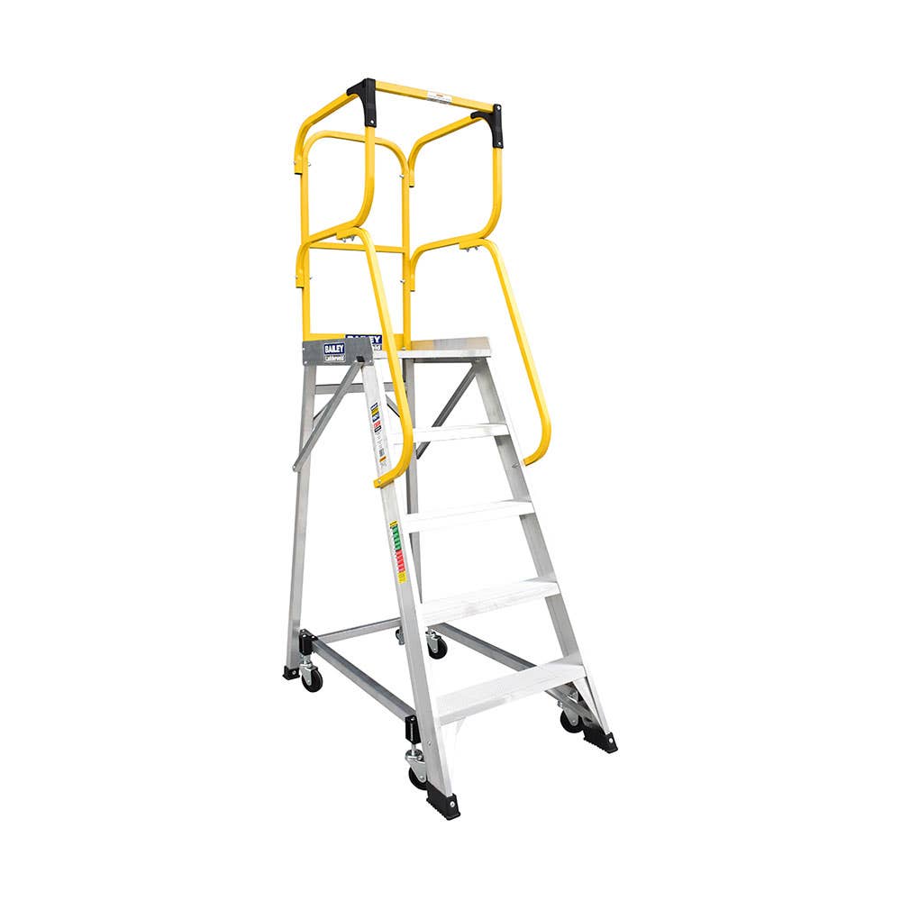 Aluminium Order Picking Platform 5 Steps 1.38m 150kg 40023611 FS13876