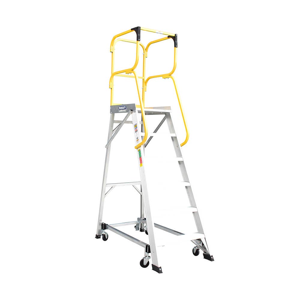 Aluminium Order Picking Platform 6 Steps 1.65m 150kg 40023612 FS13877