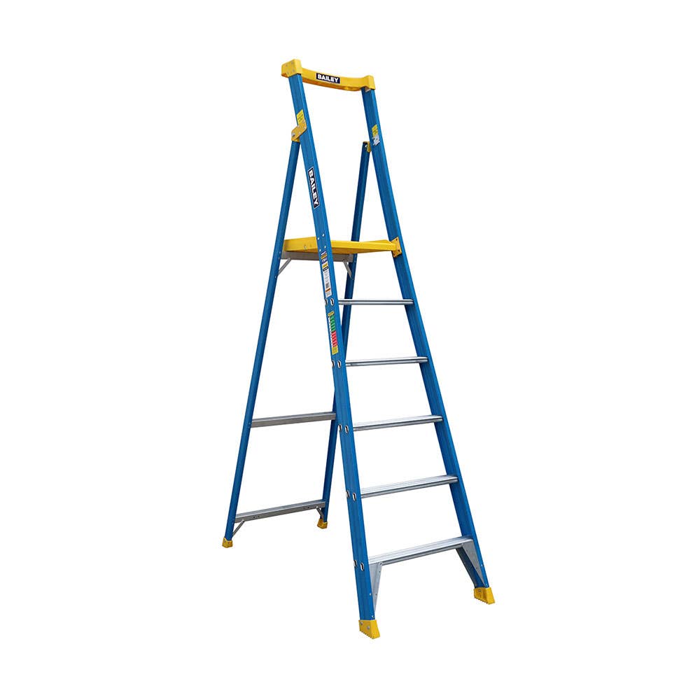 Platform Ladder Fibreglass 1.8m 6ft 150kg FS10724 Bailey 91130047 FS13949