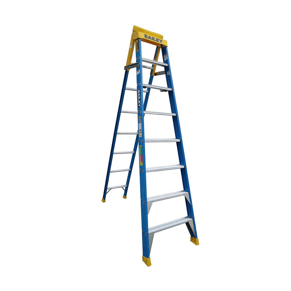 Pro Punchlock&reg; Fibreglass Step/Extension Ladder 8 Step 2.4 - 4.1m 150kg 496486 FS13987