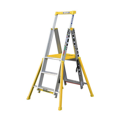 Adjustable Height Aluminium Platform Ladder 0.85m 170kg 40035162 FS13999