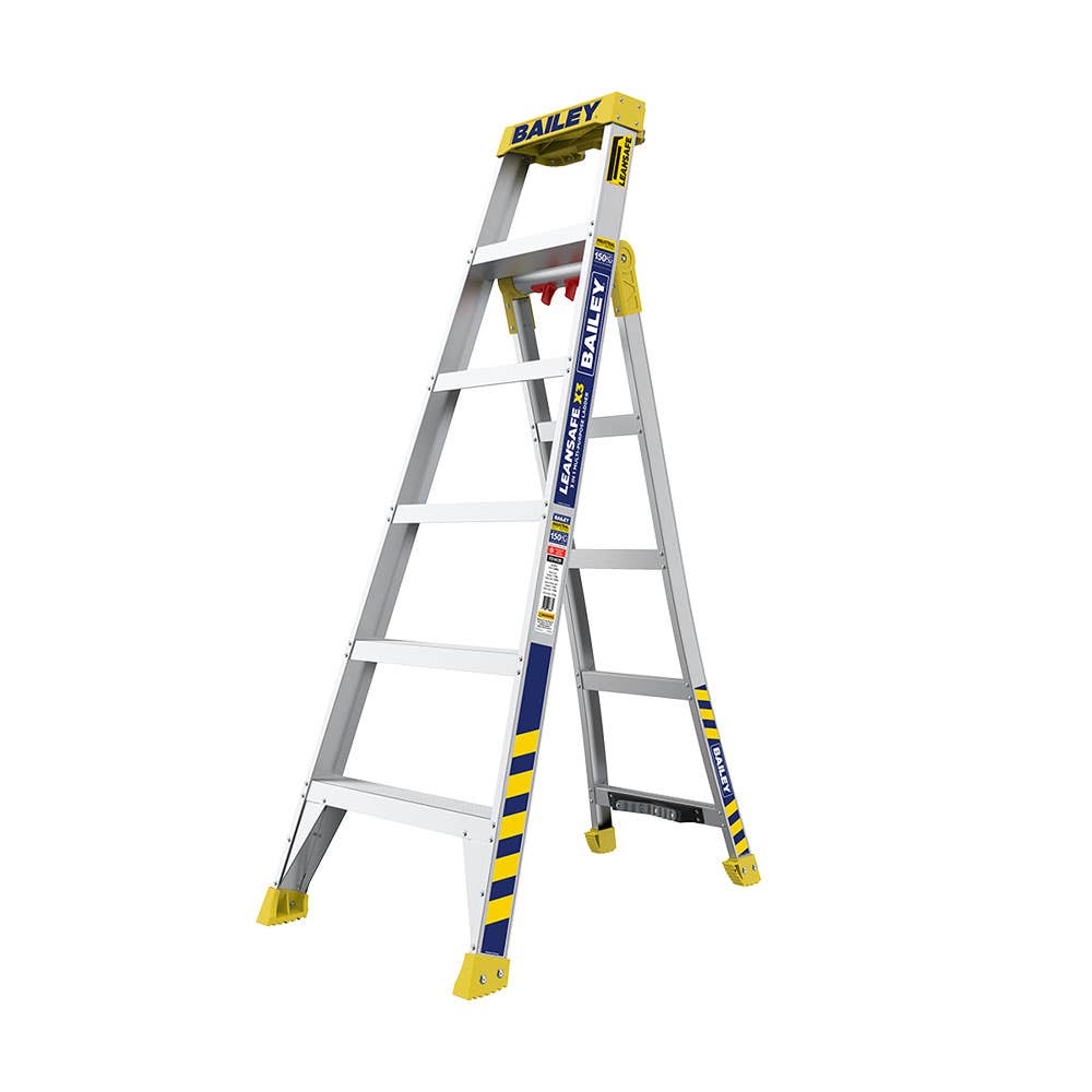 X3 Aluminium Ladder 150kg 6 Step 1.8m 40047778 FS14129