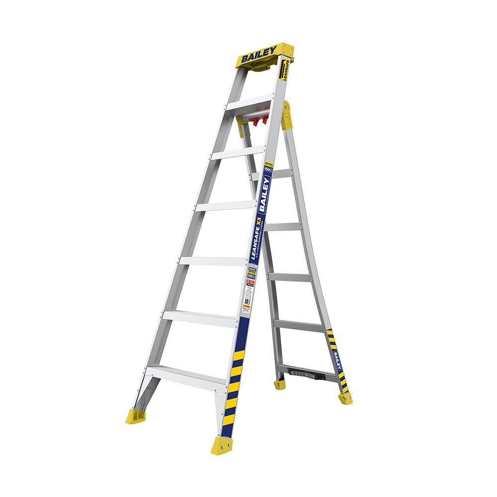 X3 Aluminium Ladder 150kg 7 Step 2.1m 40047779 FS14130