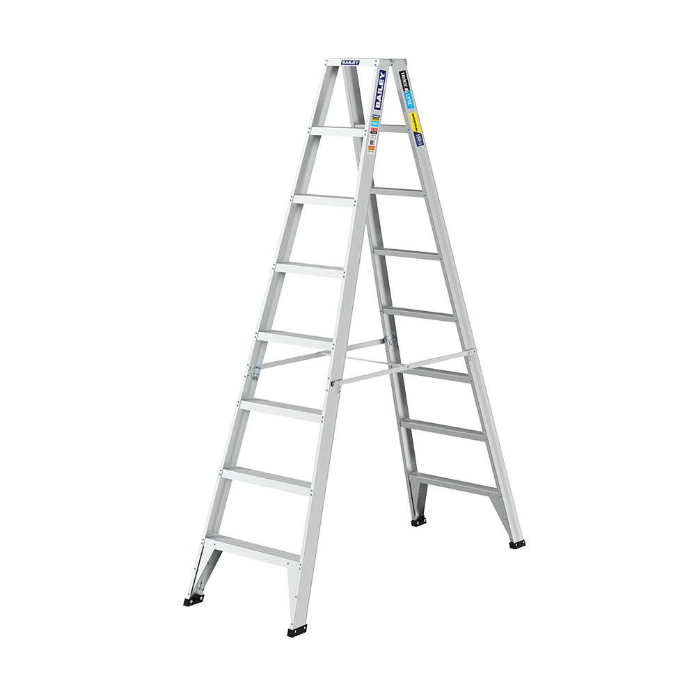 Trade Lyte Aluminium Dual Purpose Ladder 150kg 8 Step 2.4m 40047774 FS14143