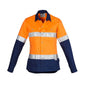 Shirt Womens Hi Vis Spliced Industrial Taped Orange/Navy 10 Syzmik Workwear 36019915 ZWL123-O/N-10