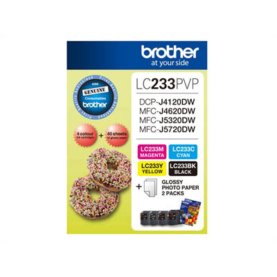 Brother LC-233PVPS OEM Ink Cartridge Photo Value Pack_1049255_B233PVP