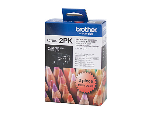 Brother Lc-73Bk2Pk Oem Ink Cartridge Black_40322101_B73BT
