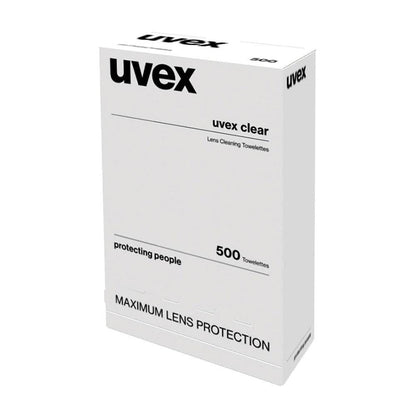 uvex Clear Lens Cleaning Towelettes Dispenser Box Pk 500 90080130 1003