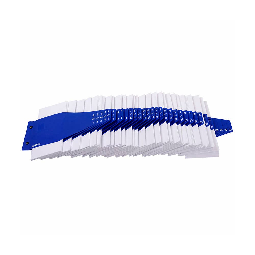 Letter Sorter With Wooden Base 750 x 140 x 15mm Blue 38702200 0242100
